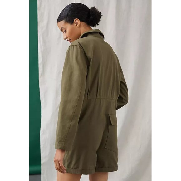 ANTHROPOLOGIE | Mare Mare | Olive Safari Utility Romper | NWT - Picture 4 of 5